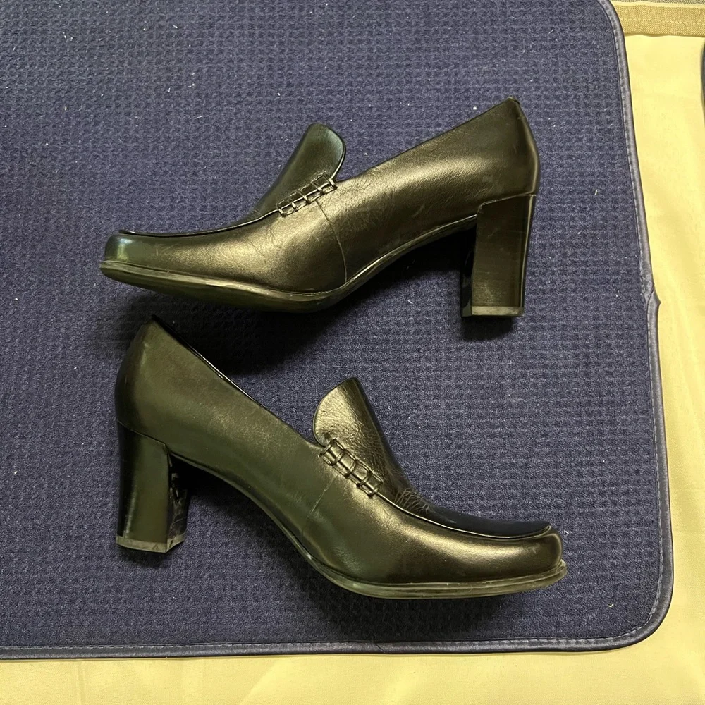 Franco Sarto Men's Classic Black Slip-On Heels